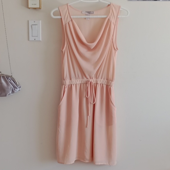 Vintage Peach Chiffon Summer Dress - Picture 1 of 10